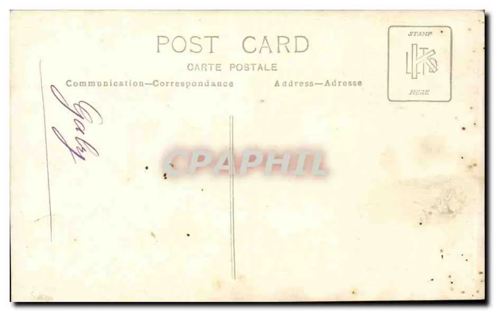 Junge Frau — Portrait — Anonyme Karteikarte - Rückseite