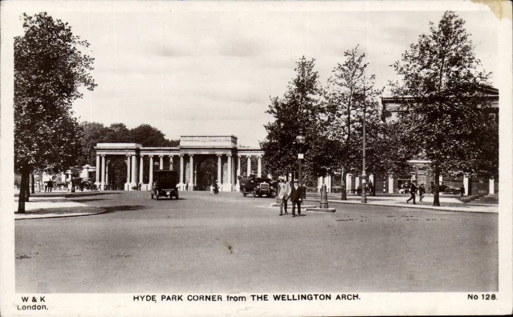 Hyde Park Corner Aussicht vom Wellington-Arch — W & K, Nr. 128 - Vorderseite