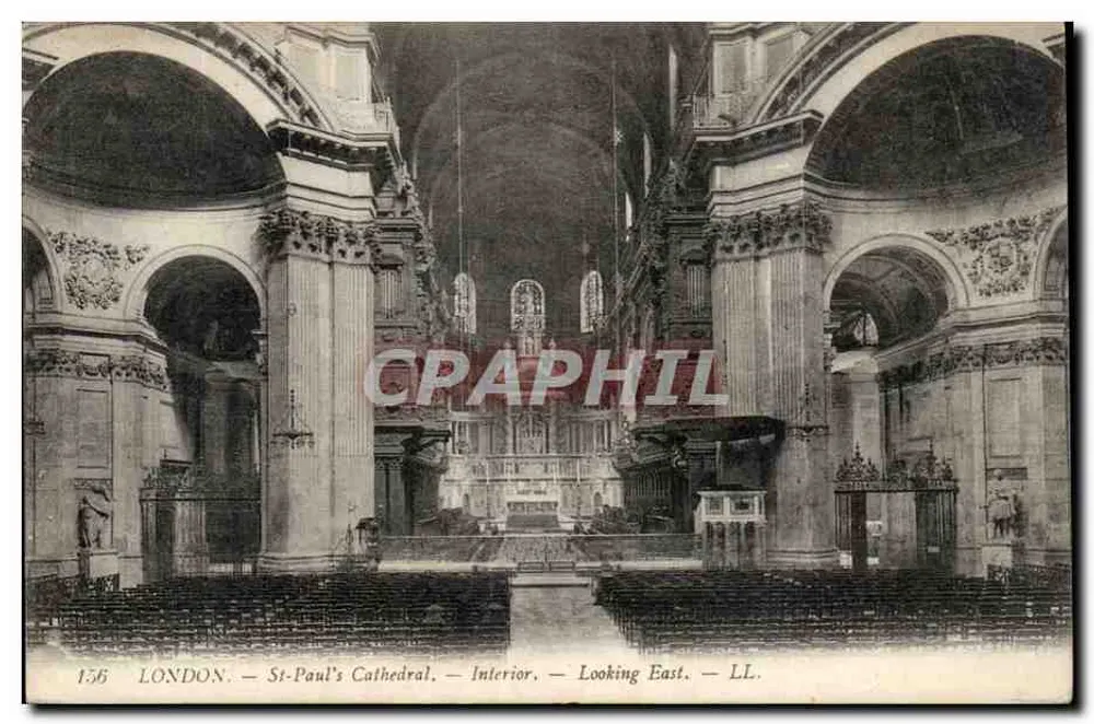 LONDON — Innenansicht der Kathedrale St. Paul — Blick nach Osten — LL. — Nr. 136 - Vorderseite