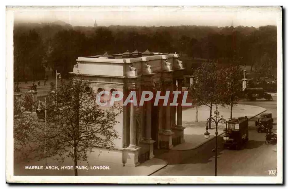 Marble Arch, Hyde Park, London — unbekannter Verlag, Seriennummer 109 - Vorderseite