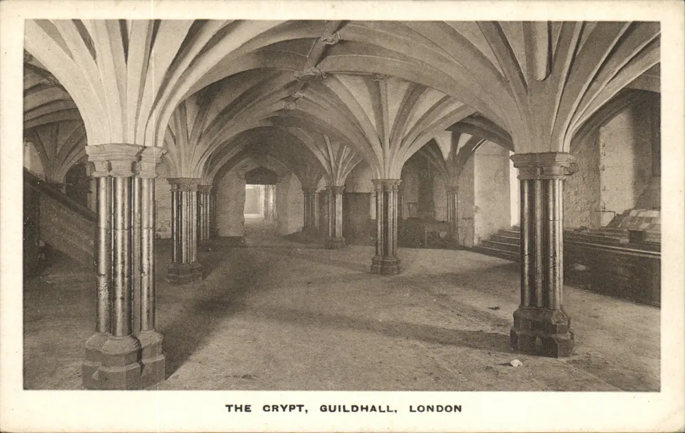 A cripta, Guildhall, Londres — série Guildhall — editor Follin & Harvey, Ltd. - Frente