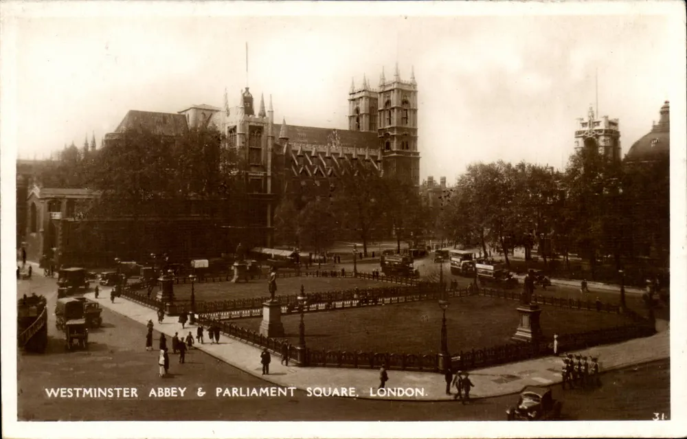 Westminster Abbey & Parliament Square, London — unbekannter Verlag, Seriennummer 31 - Vorderseite