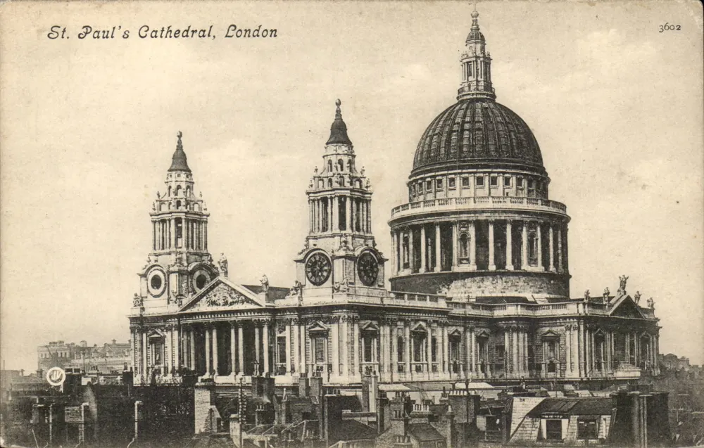 St. Paul's Cathedral, London — Luftaufnahme — Valentine's Series n°3602 - Vorderseite