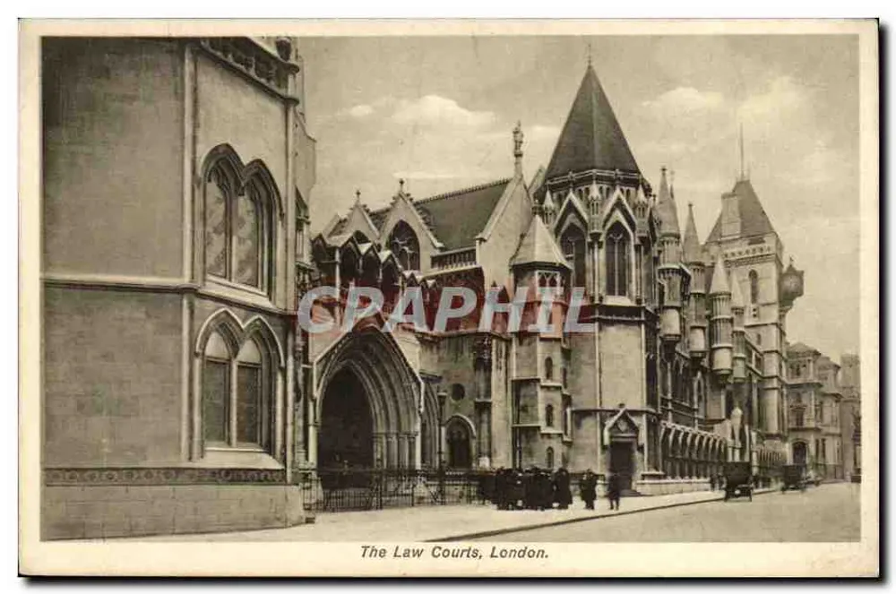 Die Law Courts, London — architektonische Ansicht — Serie Nr. 9 - Vorderseite