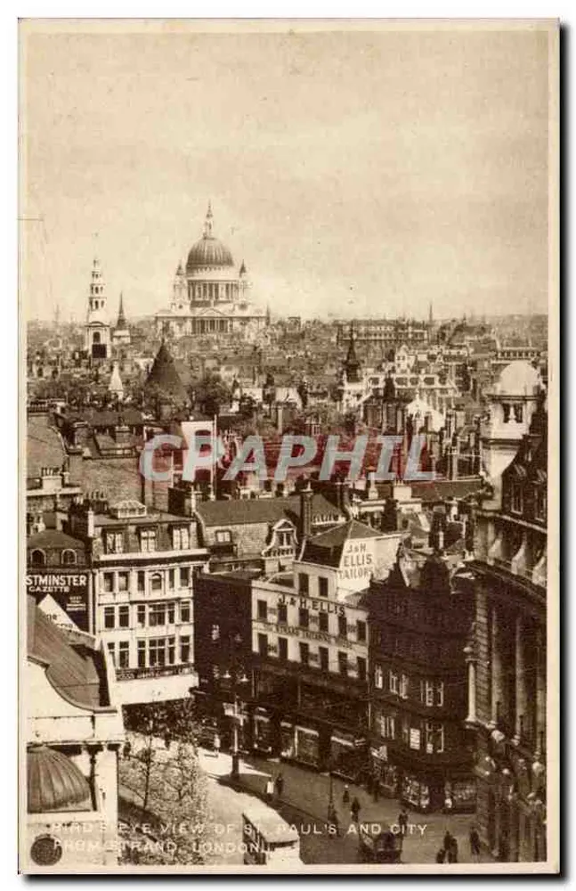 Ansicht von St. Paul und der Stadt London — von der Strand — Verlag W. Straker's Exclusive Series - Vorderseite
