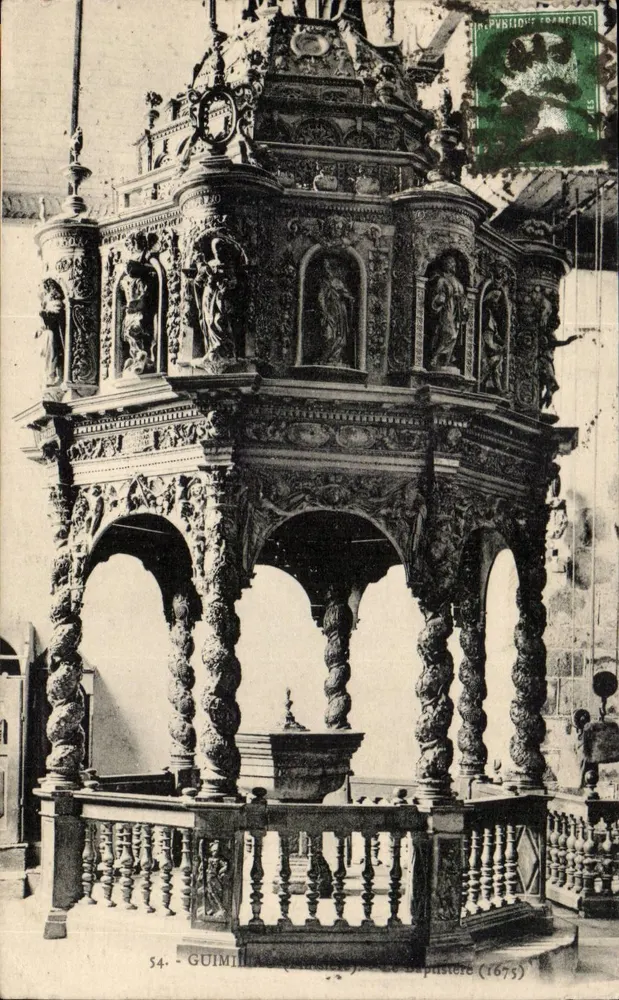 Guimiliau (Finistère) — Il Battistero (1675) — Editore non identificato, n° 54 - Recto