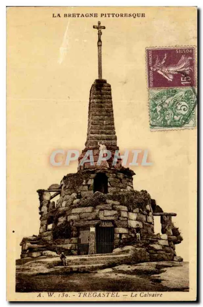 TREGASTEL — O Calvário — A. W. 130. - Frente