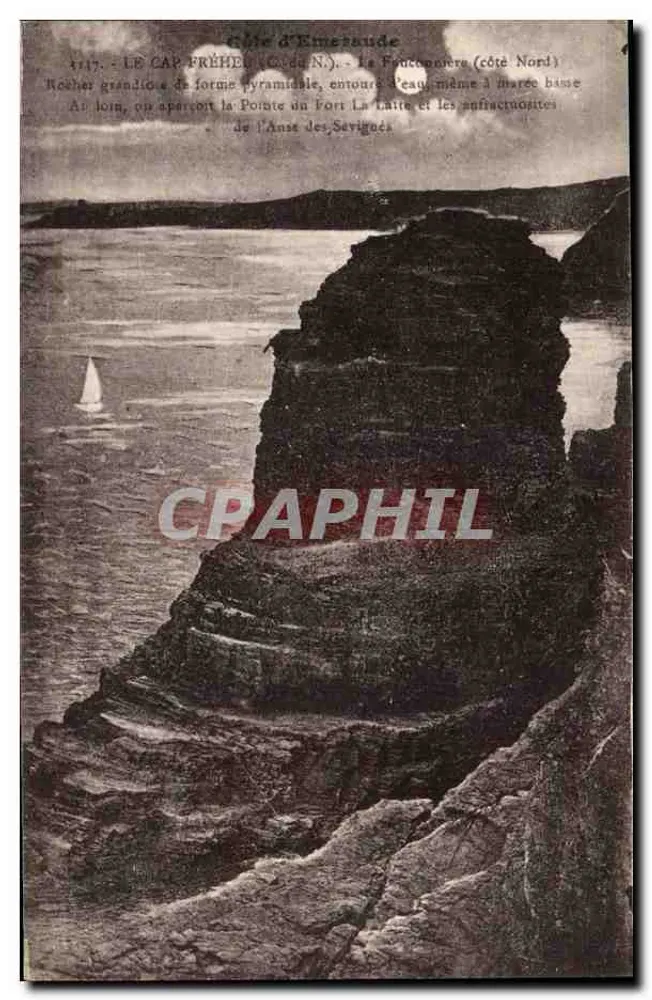 Cap Fréhel (Nordküste) — Pyramidenförmiger Felsen, Spitze des Fort La Laitte — Verlag Laurent, Rennes, Nr. 117 - Vorderseite