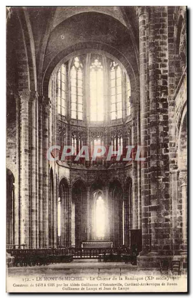 O Mont-Saint-Michel - O Coro da Basílica (século XI) — editor Laurent-Nel, Rennes, n° 152 - Frente