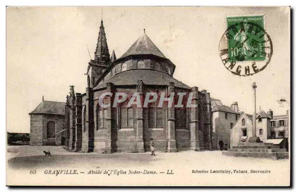 Granville — Apsis de la Iglesia de Nuestra Señora — Colección Lecotteley, Tabacos, Recuerdos - Anverso