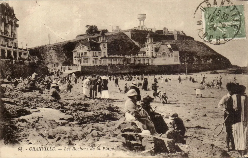 Granville — Die Felsen der Strand — Edition F. Lecottée - Vorderseite