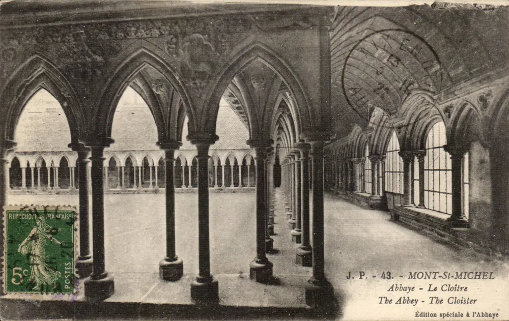 Mont-Saint-Michel — O Claustro — J.P. - 43 - Edição especial na Abadia - Frente