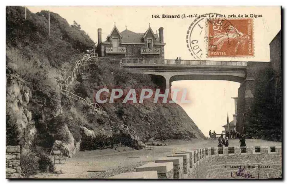 Dinard (L.-et-V.) — O Ponte, visto da Digue — Editor Lamy, n° 148 - Frente