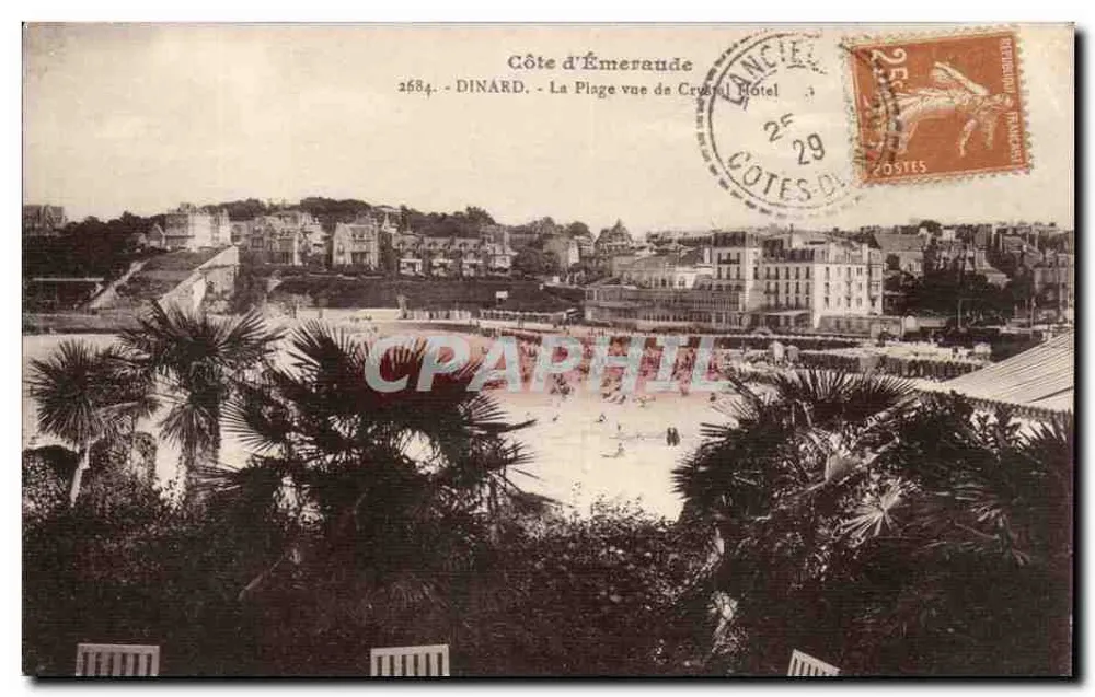 Dinard - A Praia vista do Hotel Cruxel — Costa da Esmeralda, n° 2684, editor Laurent Néf - Frente
