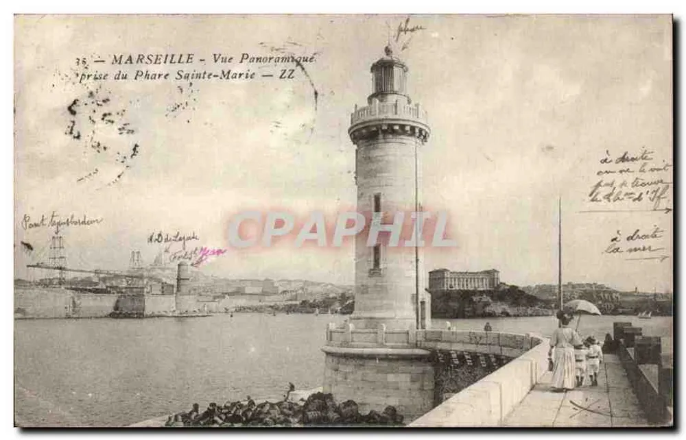 MARSEILLE — Panoramablick vom Leuchtturm Sainte-Marie — ZZ — Verlag: Point Tapis Bordure - Vorderseite
