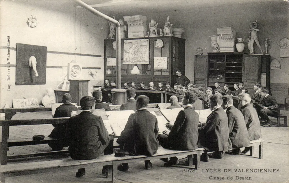 Lycée de Valenciennes — Zeichnenklasse — Imp. Delkart, Valenciennes, n° 3978 - Vorderseite