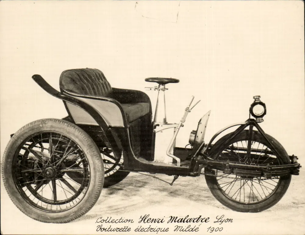Elektrische Voiturette Mildé — 1900 — Sammlung Henri Malartée, Lyon - Vorderseite