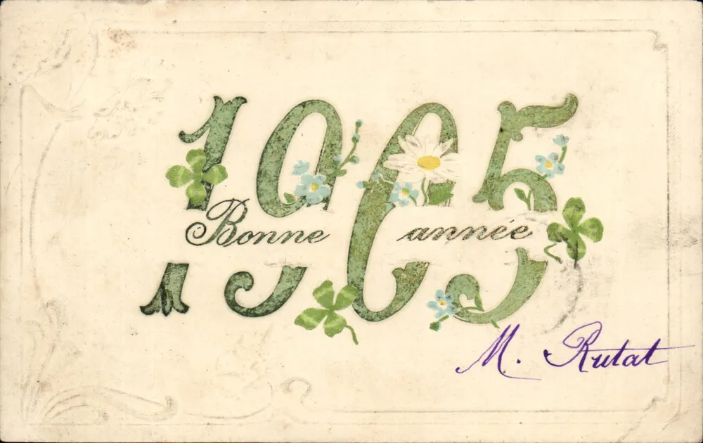 Guten Jahresbeginn 1905 — M. Rutat — Verlag nicht sichtbar - Vorderseite