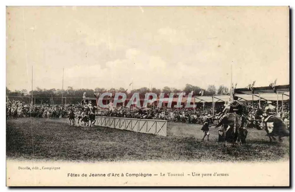 Feste der Jeanne d'Arc in Compiègne — Das Turnier — Ein Fechten — Decelle, Verlag, Compiègne - Vorderseite