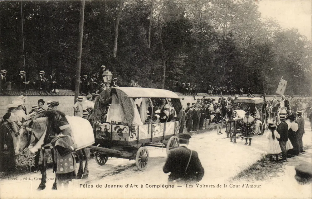 Feste zu Ehren von Jeanne d'Arc in Compiègne — Die Kutschen der Cour d'Amour — Décelle, Verlag, Compiègne - Vorderseite