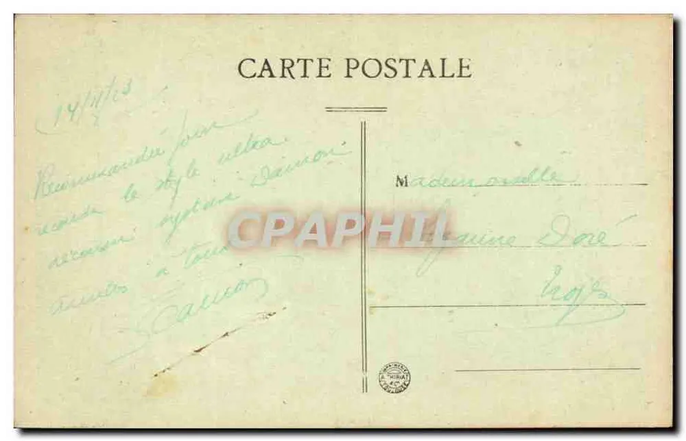 En Auvergne — Pauvre Vieille — éditeur : A. TIRAT - Rückseite