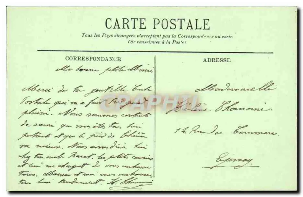 Typen der Auvergne — Alte Landfrau — LL. n°17 - Rückseite