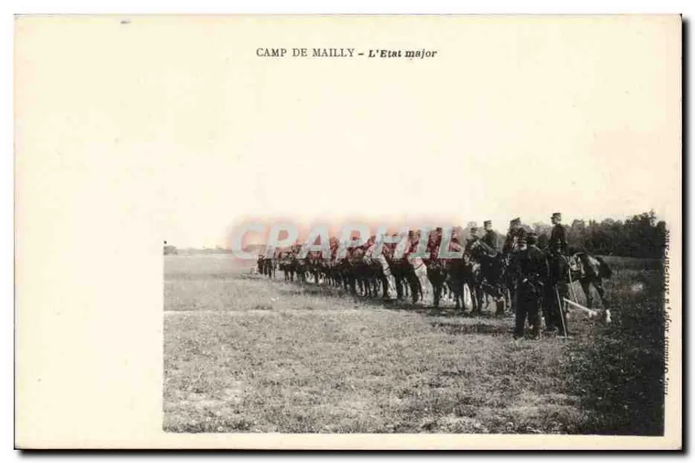 Camp de Mailly — O Estado-Maior — Editor: Ormann Angé, em Metz - Frente