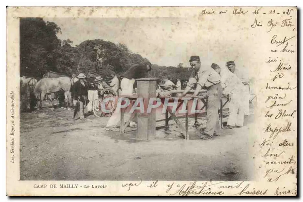 Camp de Mailly - O Lavatório — Lib. Gralliazi Royer, em Artigues-Aube - Frente