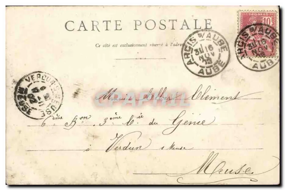Camp de Mailly - O Lavatório — Lib. Gralliazi Royer, em Artigues-Aube - Verso