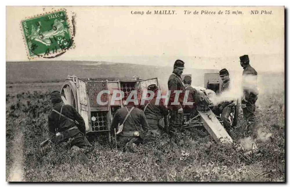 Lager MAILLY — Artilleriefeuer von 75 mm — ND Fotografie - Vorderseite