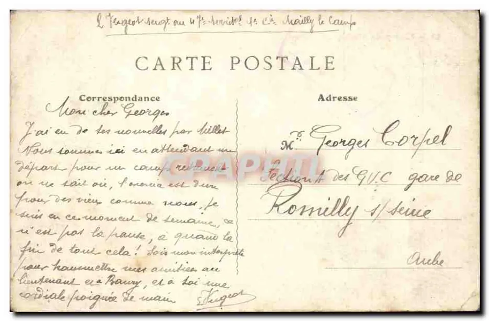 Campo de Mailly - A Sopa — Bazar Militar A. Nieps, n°60 - Verso