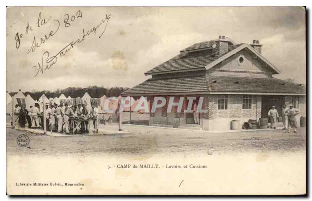 Camp de Mailly — Waschstuben und Küchen — Librairie Militaire Guérin, Mourmelon - Vorderseite