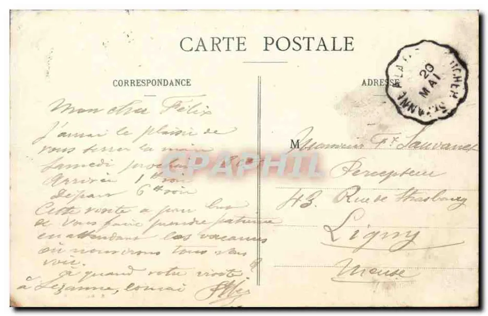 Camp de Mailly - Ansicht der Zelte — G. Marchal, Mailly-le-Camp - Rückseite