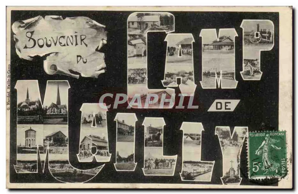 Camp de Moully — Lembrança do acampamento — G. Marshal, Moully-le-Camp - Frente