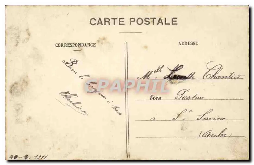Camp de Moully — Lembrança do acampamento — G. Marshal, Moully-le-Camp - Verso