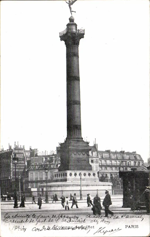 Place de la République — colonne de la République à Paris — éditeur Colonnes de Juillet, n° 47 - Frente
