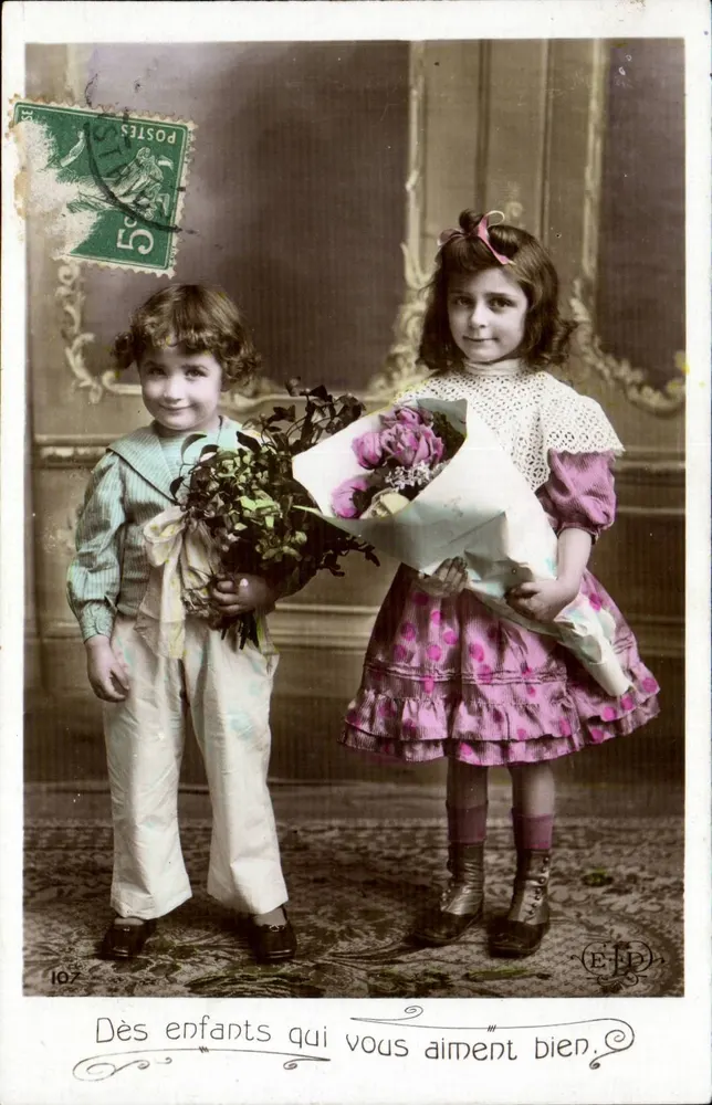 Zwei Kinder, die dich sehr mögen — E.P. — n°107 - Vorderseite