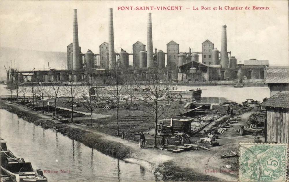 PONT-SAINT-VINCENT — Der Hafen und die Werft — Edition Noël - Vorderseite