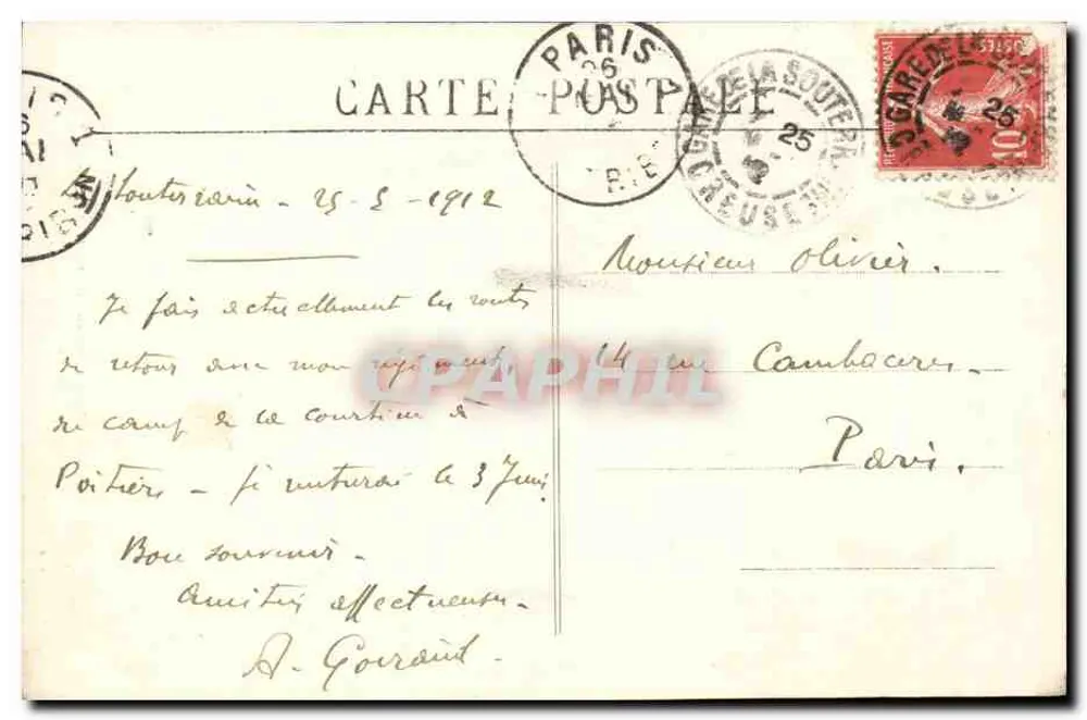 La Souterraine (Creuse) — Porte św. Jana — A. de Nuance, wyd., Gueret - Rewers