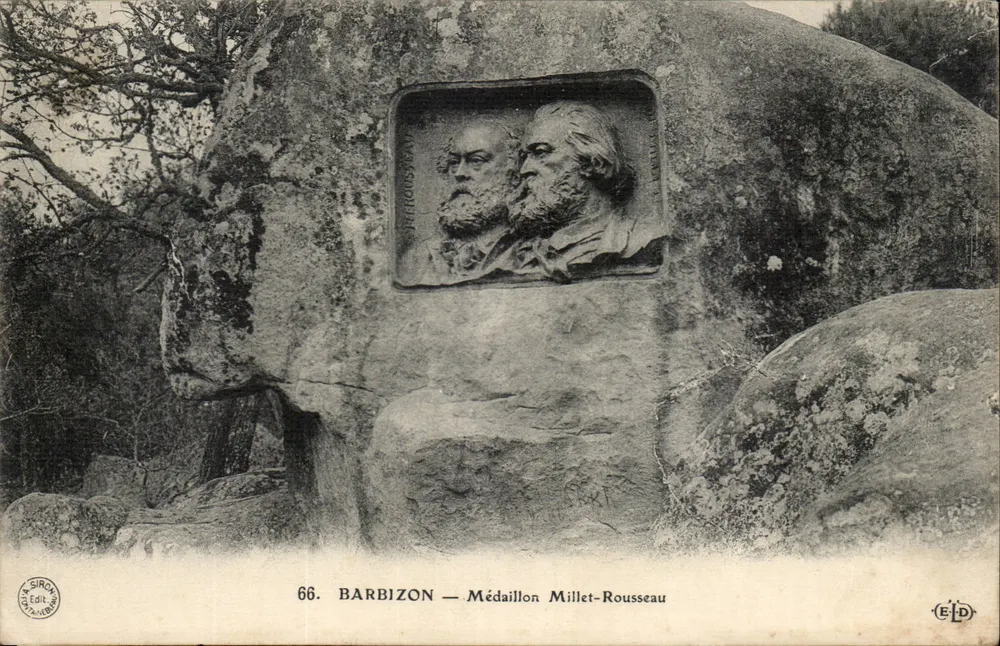 Barbizon — Medalhão Millet-Rousseau — A. Siron Edit. - Frente