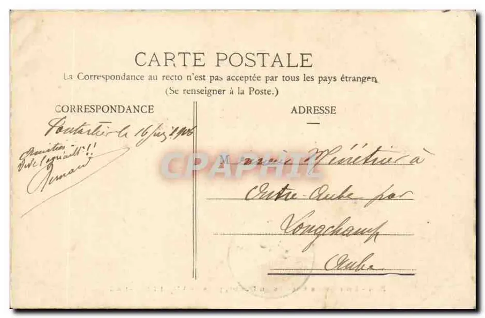 Entrada de VILLERS-le-LAC, perto de VILLERS-le-LAC — editor Carte Postale, n° 304 - Verso