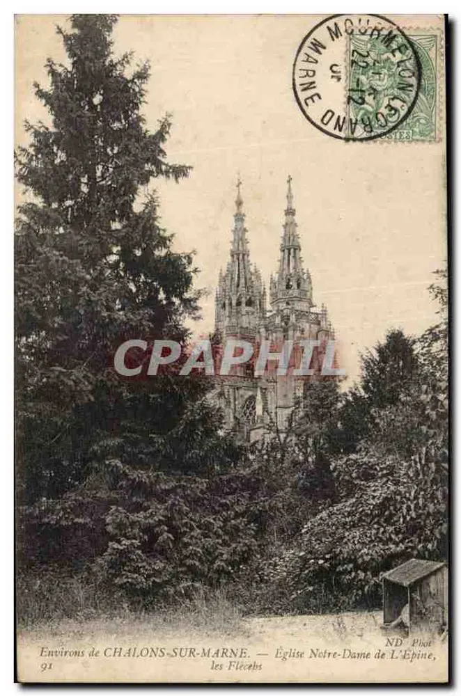 Umgebung von CHALONS-SUR-MARNE — Kirche Notre-Dame de L'Épine, les Fléchebs — ND Phot - Vorderseite