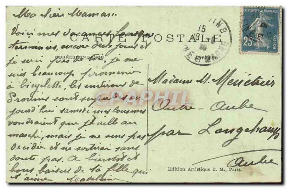 Calvaire de St-Ayoul — Provins — Edição Artística C. M. - Verso