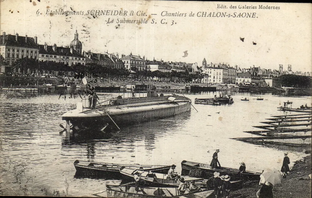 Schiffswerft Schneider in Chalon-sur-Saône — Der U-Boot S.C. 3 — Edit. des Galeries Modernes - Vorderseite