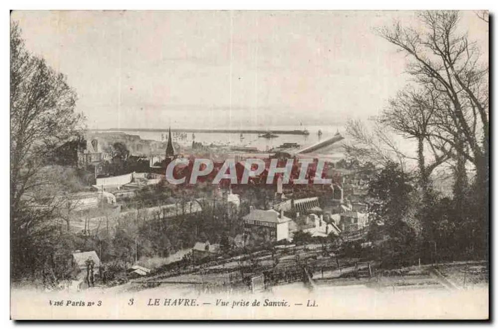 Le Havre — Visão tirada de Sanvic — Visado Paris n° 3 - Frente