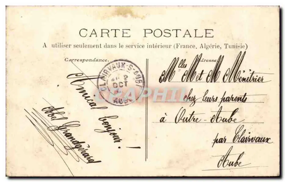 LAROCHE-en-BRENIL — Praça Principal. — E. Bizot editor. Saulieu. - Verso