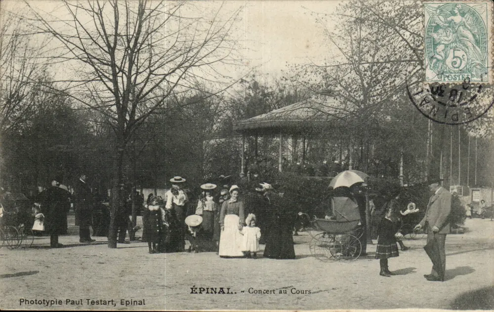 Épinal — Concerto al Cours — Fototipia Paul Testart, Épinal - Recto