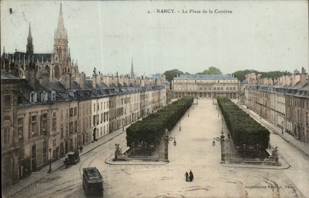 NANCY - A Praça da Carrière — Imprimeries Réunies, Nancy - Frente