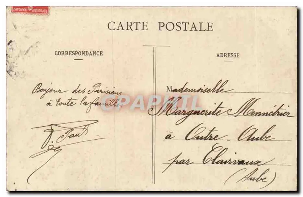 Paris - Palácio do Élysée — Bilhete postal antigo n°106, editor desconhecido - Verso