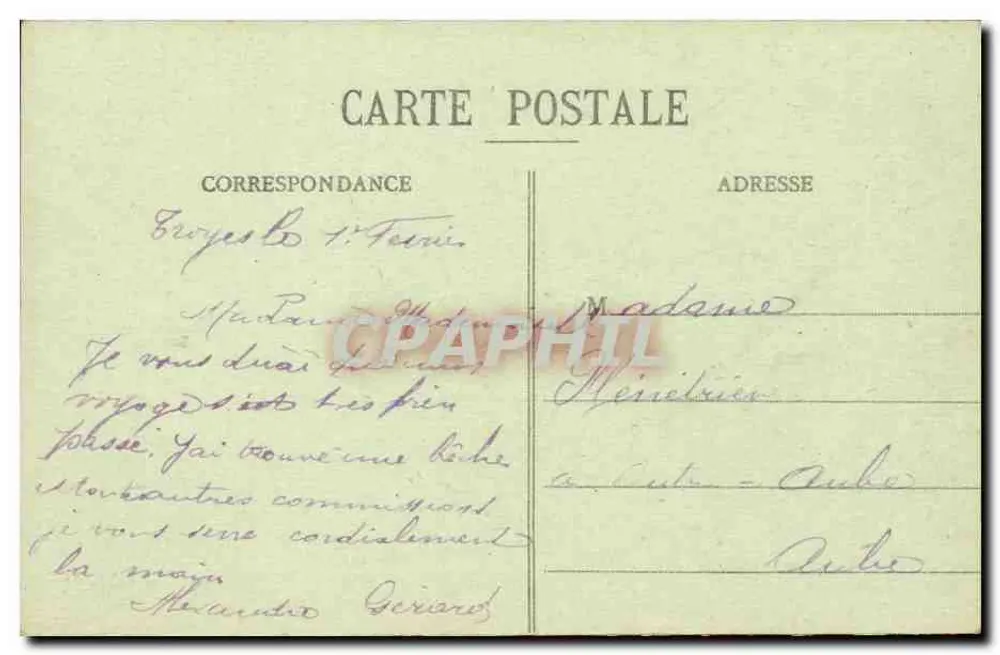 Troyes - La Fontaine Argence — Collectie T.G. — n°95 - Achterkant
